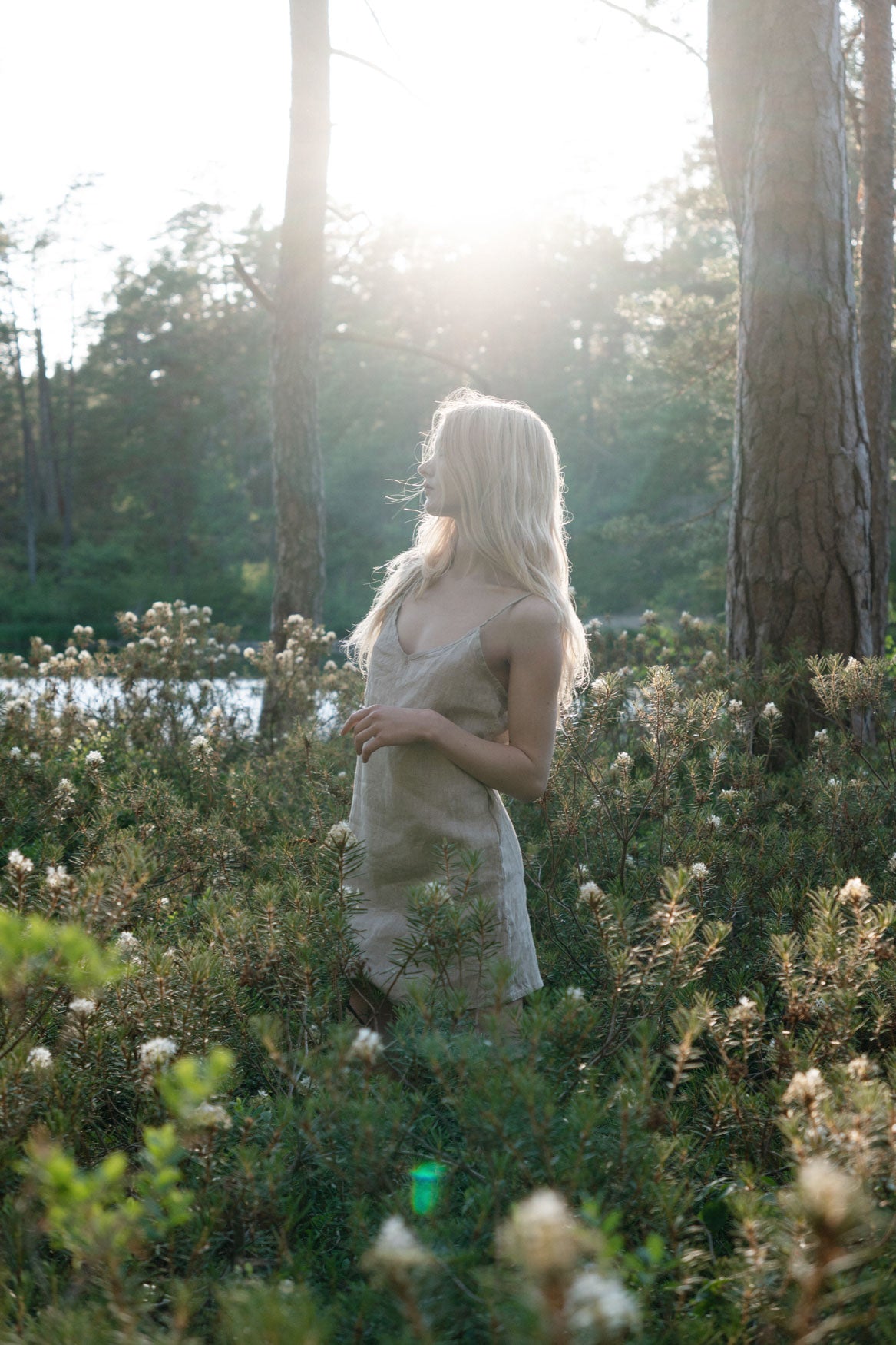 Organic, sustainable and sexy at the same time! Agasåga black short natural linen slip dress, nightdress with straps. This sleepwear is natural, soft, breathable and pure. It’s a conscious and healthy choice for your body and environment that embraces genuine selflove and selfcare. Handmade with love in the North.