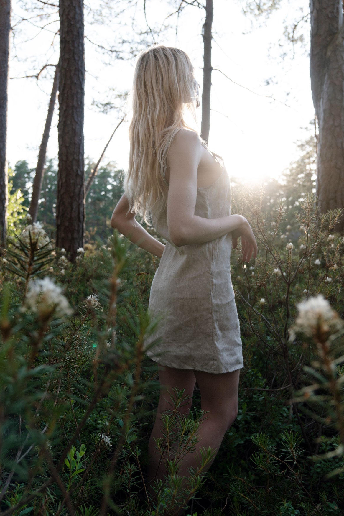 Organic, sustainable and sexy at the same time! Agasåga black short natural linen slip dress, nightdress with straps. This sleepwear is natural, soft, breathable and pure. It’s a conscious and healthy choice for your body and environment that embraces genuine selflove and selfcare. Handmade with love in the North.