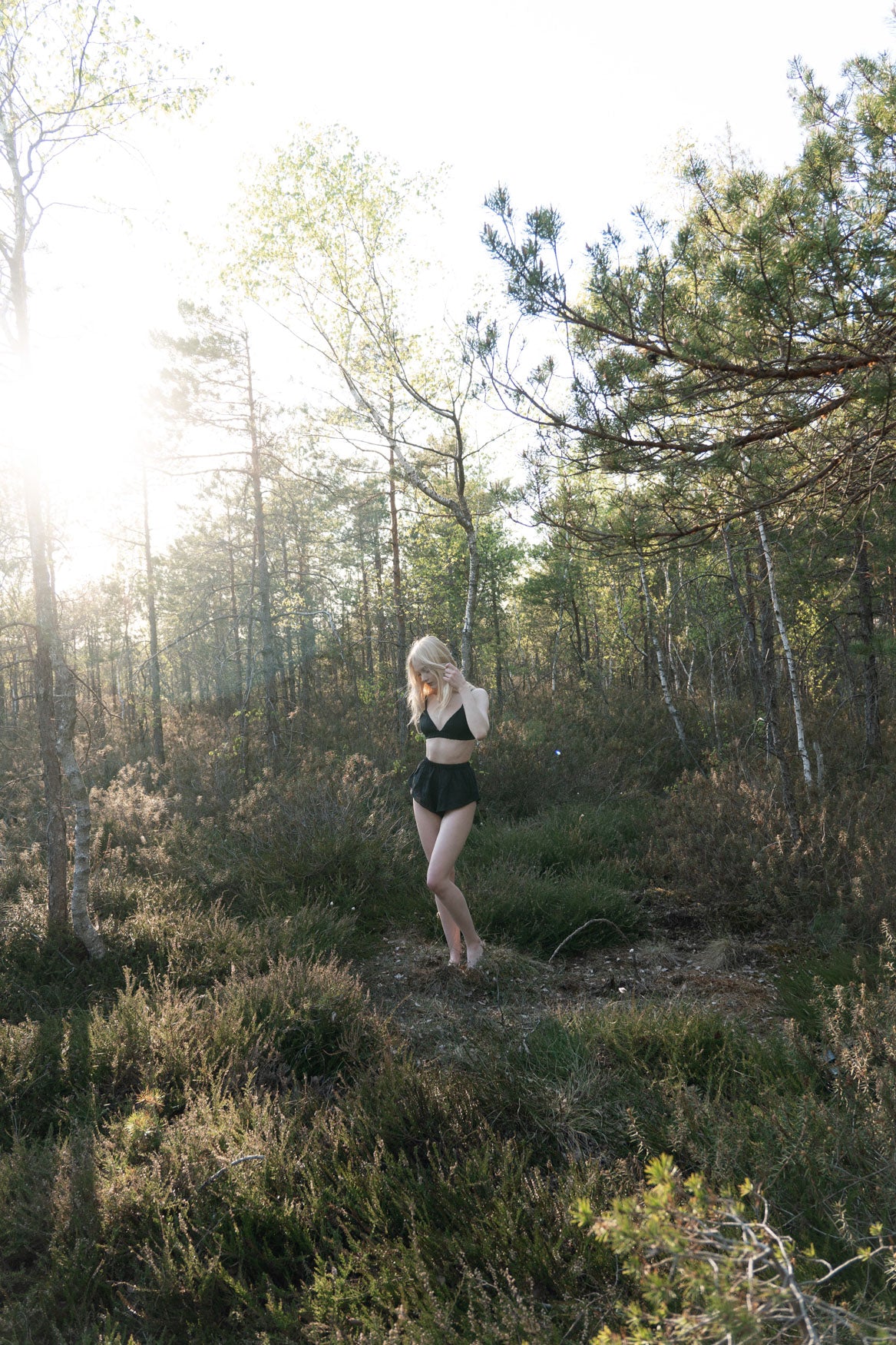 Organic, sustainable, sexy black linen underwear set with a cute beige bra bralette and shorts. This linen lingerie is natural, comfortable, soft and pure. These undies are a conscious, healthy choice for your body and environment. This heavenly set is combined of a bra and shorts, they can be purchased separately too.