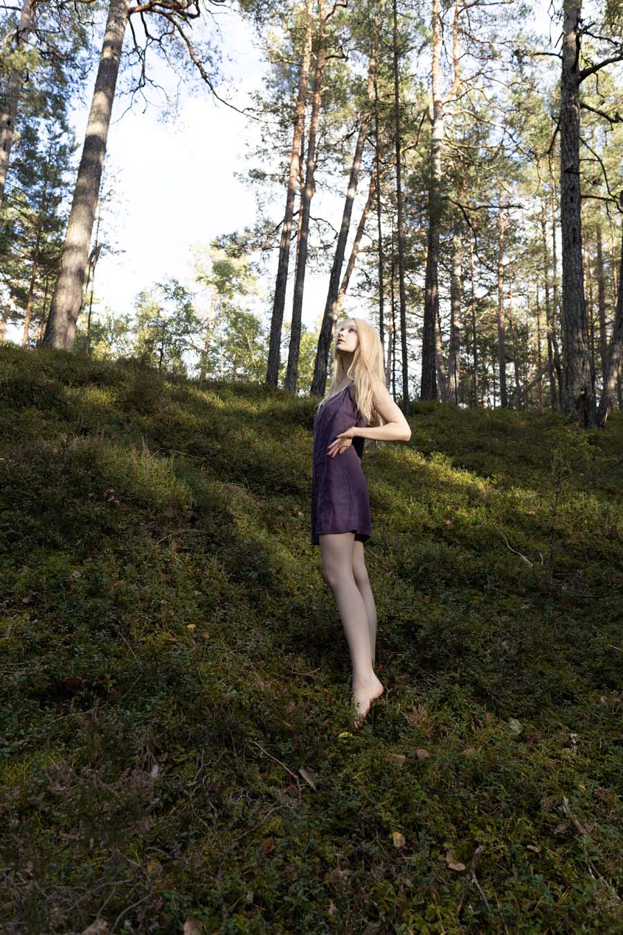 Organic, sustainable and sexy at the same time! Agasåga purple short natural linen slip dress, nightdress with straps. This sleepwear is natural, soft, breathable and pure. It’s a conscious and healthy choice for your body and environment that embraces genuine selflove and selfcare. Handmade with love in the North.