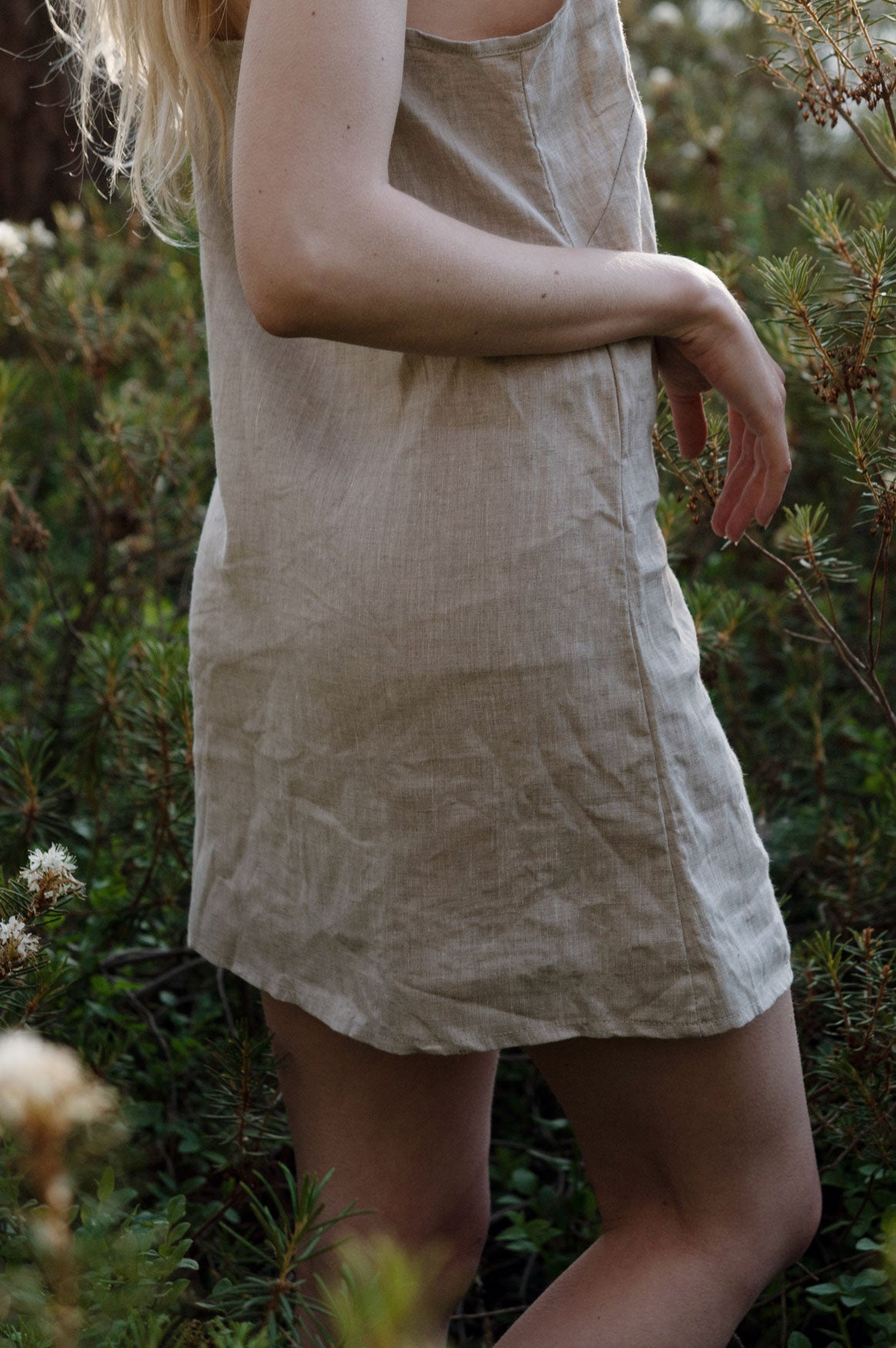 Organic, sustainable and sexy at the same time! Agasåga black short natural linen slip dress, nightdress with straps. This sleepwear is natural, soft, breathable and pure. It’s a conscious and healthy choice for your body and environment that embraces genuine selflove and selfcare. Handmade with love in the North.